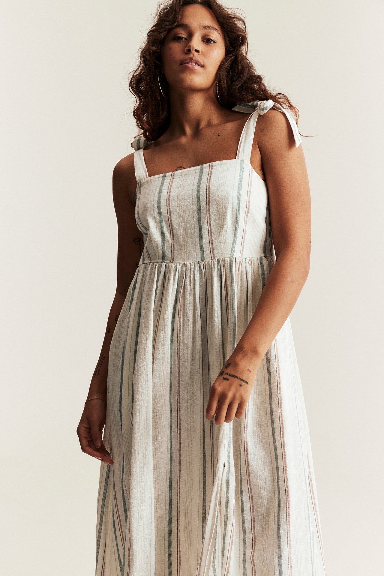 Women’s white striped dress