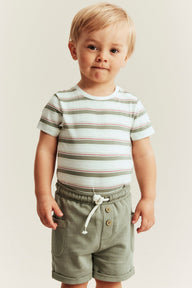 Baby striped slub tricot bodysuit