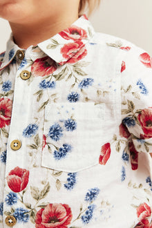 Baby floral short-sleeve bodysuit