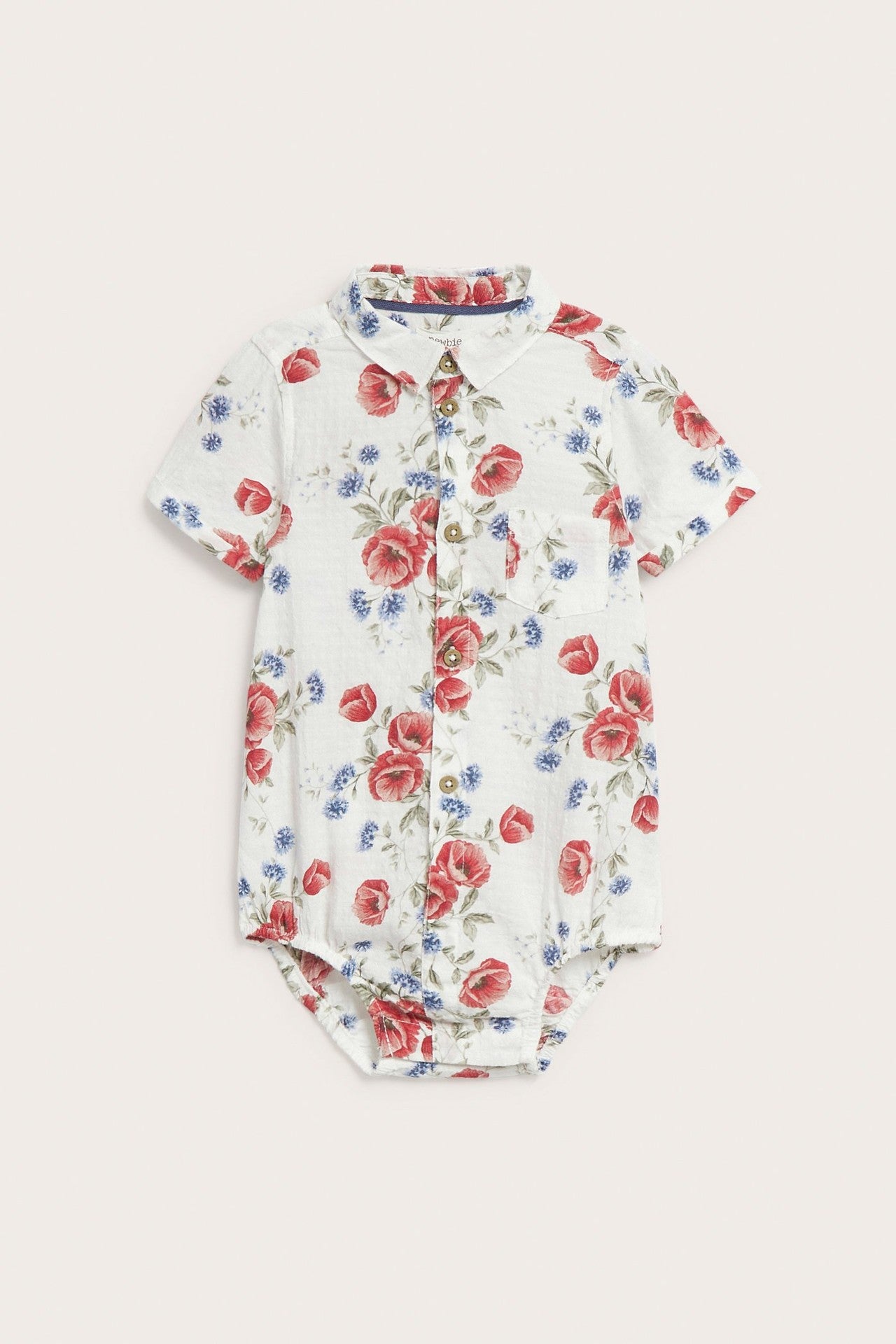 Baby floral short-sleeve bodysuit