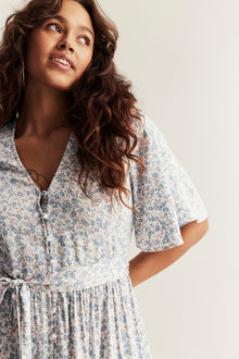 Women's white floral dress