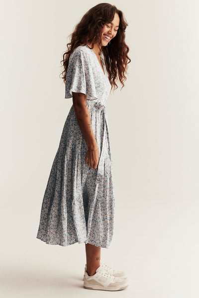 Women's white floral dress