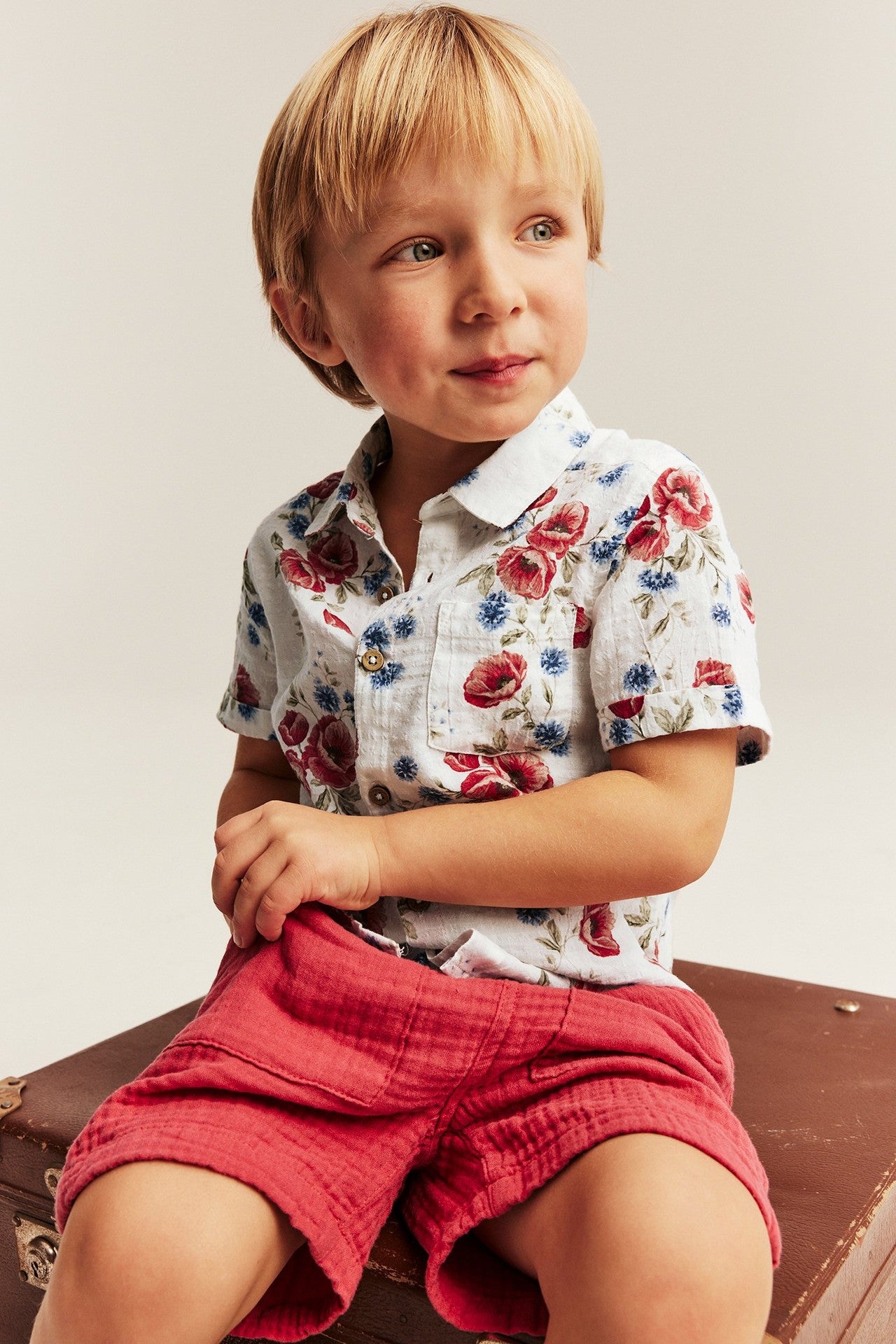Kids short sleeve floral shirt