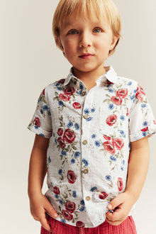 Kids short sleeve floral shirt