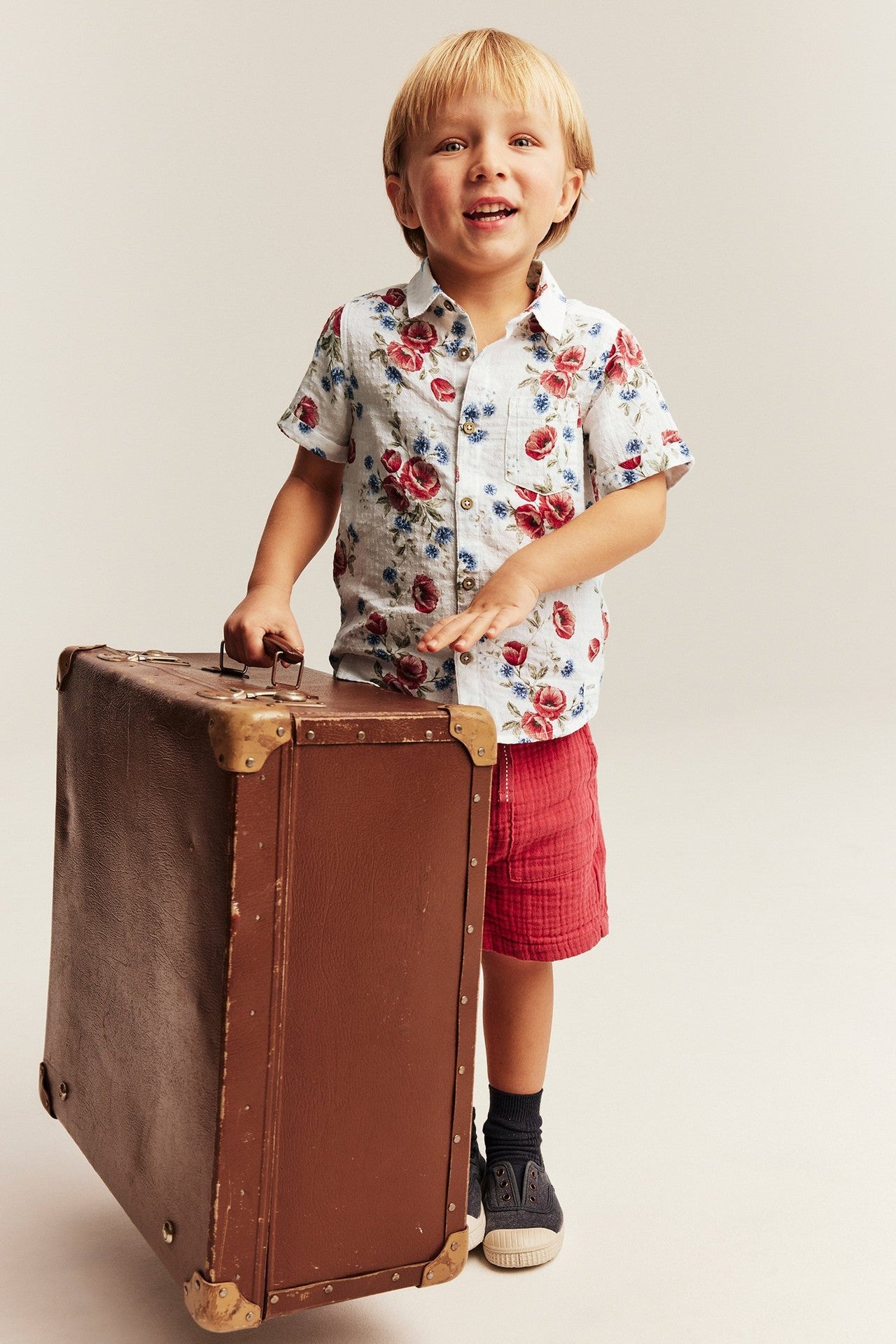 Kids short sleeve floral shirt