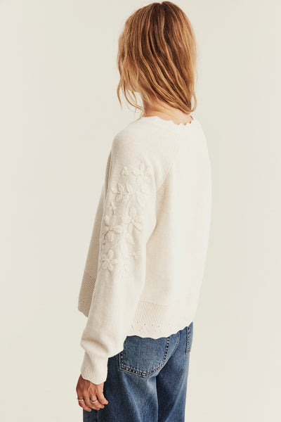 Womens light beige knitted sweater
