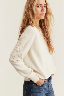 Womens light beige knitted sweater