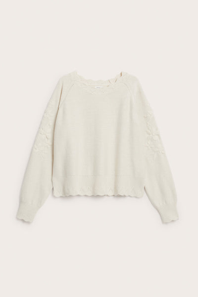 Womens light beige knitted sweater