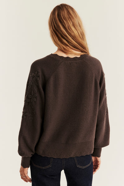 Womens brown knitted sweater