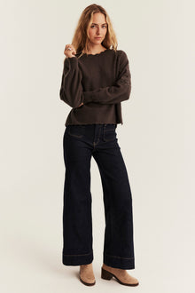 Womens brown knitted sweater