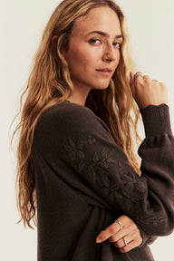 Womens brown knitted sweater