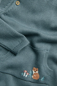 Baby knitted jumpsuit with embroidery