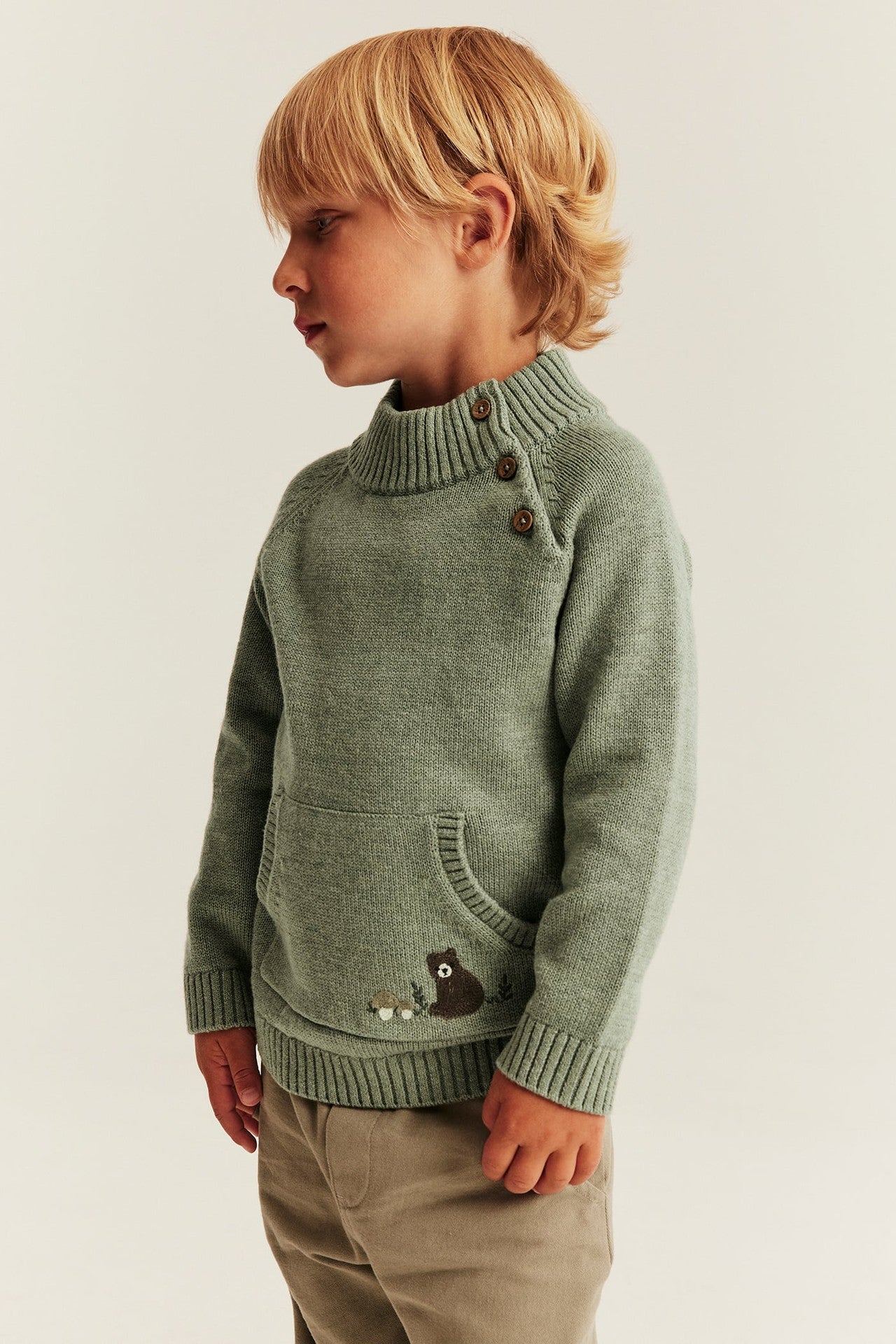 Baby & Kids green knitted jumper