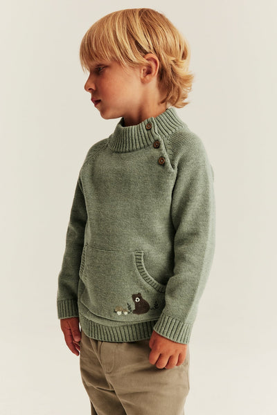 Baby & Kids green knitted jumper