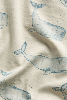 Baby bodysuit with whale print
