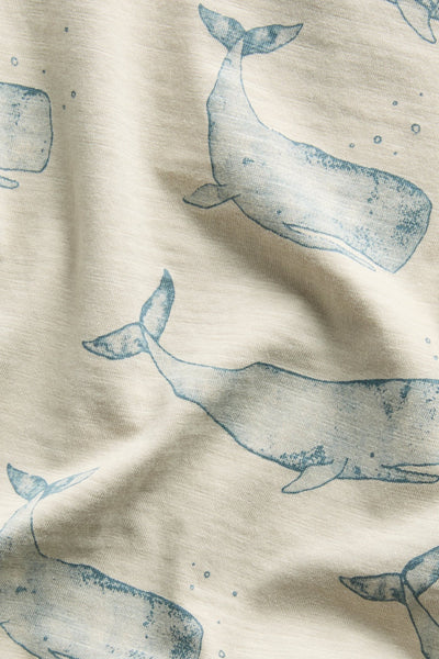 Baby bodysuit with whale print