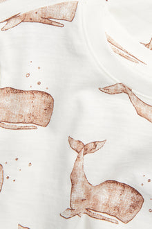 Baby & Kids white whale‑print t‑shirt