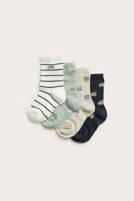 Baby blue hedgehog socks 4-pack