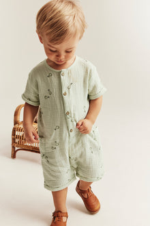 Baby romper with pear pattern