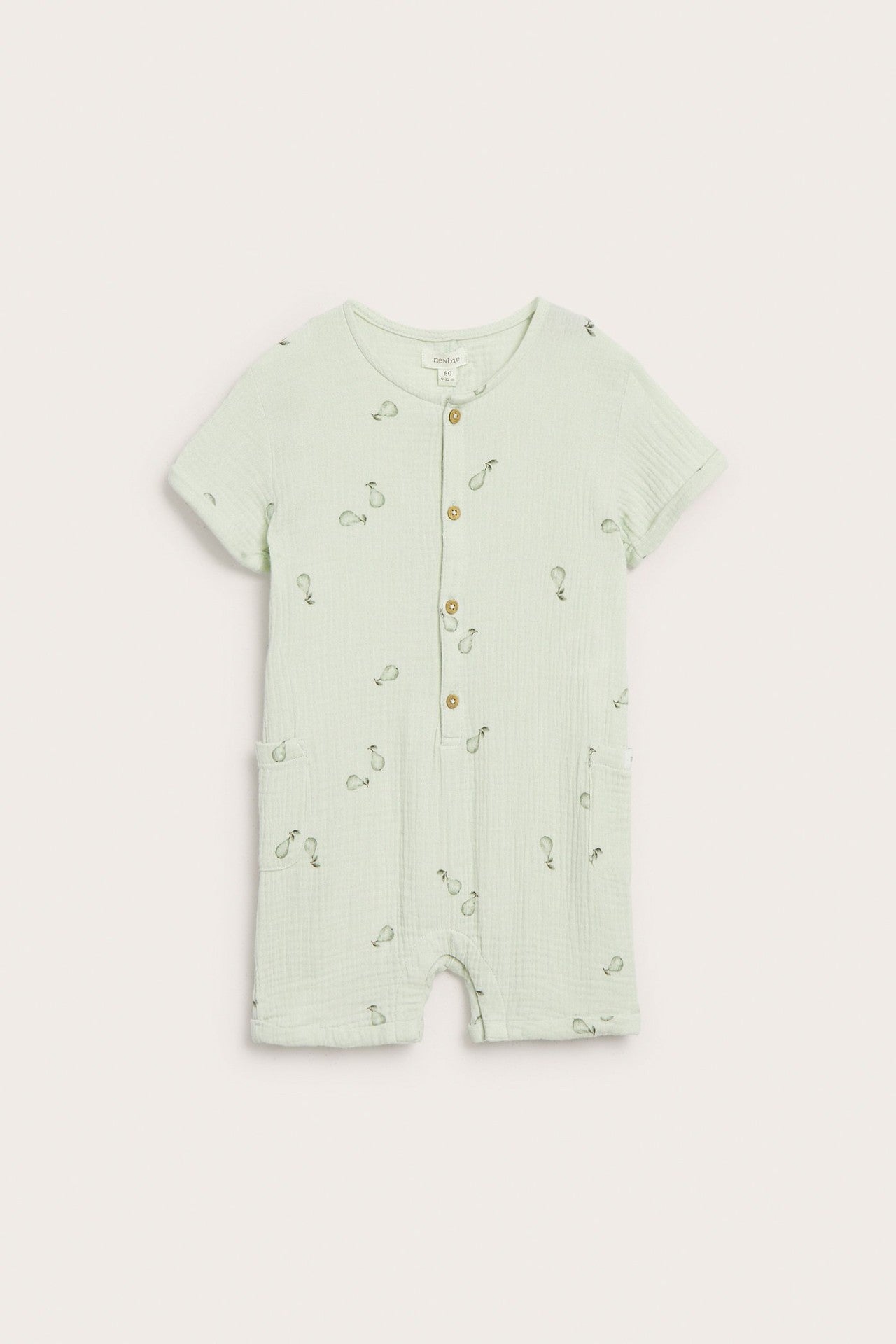 Baby romper with pear pattern