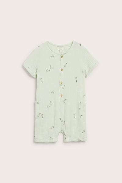 Baby romper with pear pattern