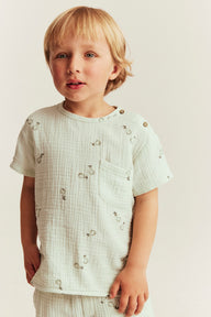 Kids pear patterned muslin top