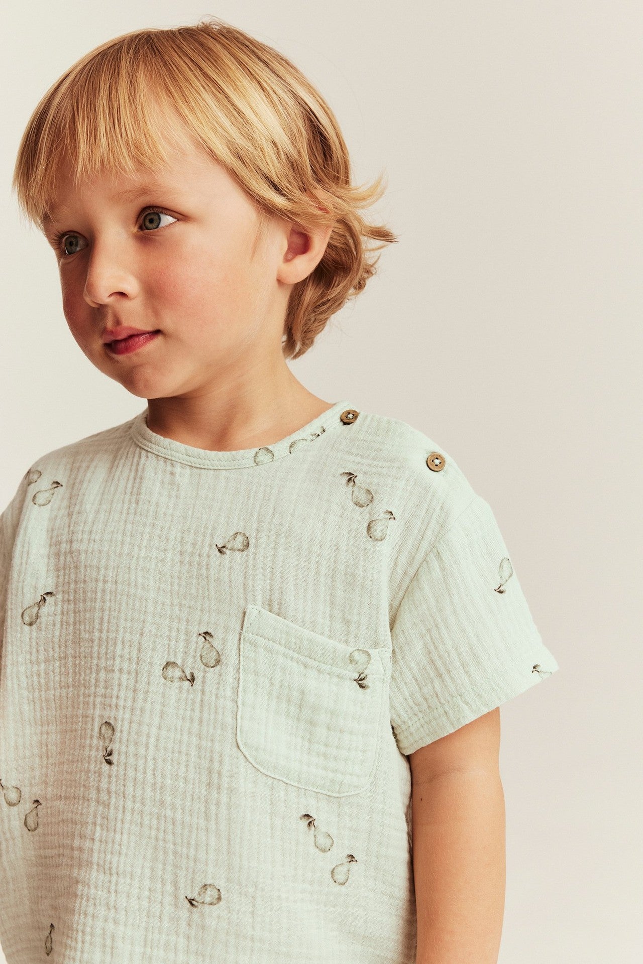 Kids patterned muslin shorts