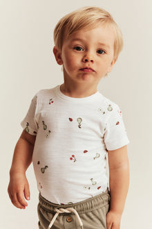 Baby short-sleeved knit bodysuit