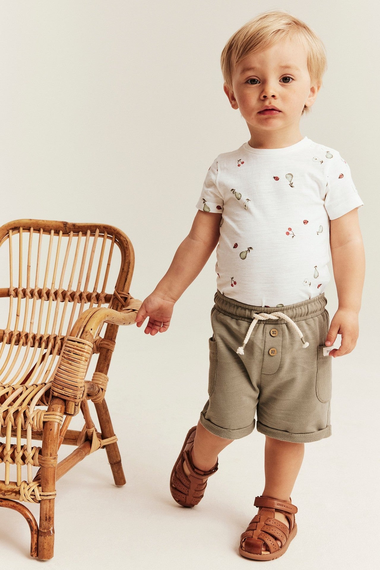 Baby short-sleeved knit bodysuit