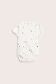 Baby short-sleeved knit bodysuit