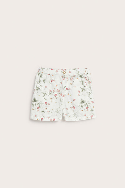 Kids wild strawberry woven shorts