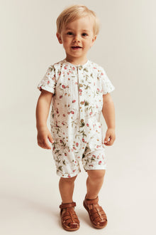 Baby wild strawberry print romper
