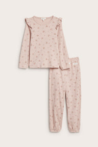 Baby & kids' pink floral pyjamas with butterflies