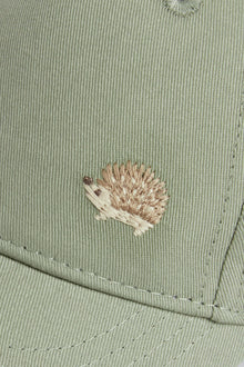 Baby & kids’ green cap with hedgehog embroidery