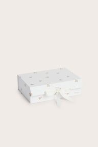 White large gift box with bear print