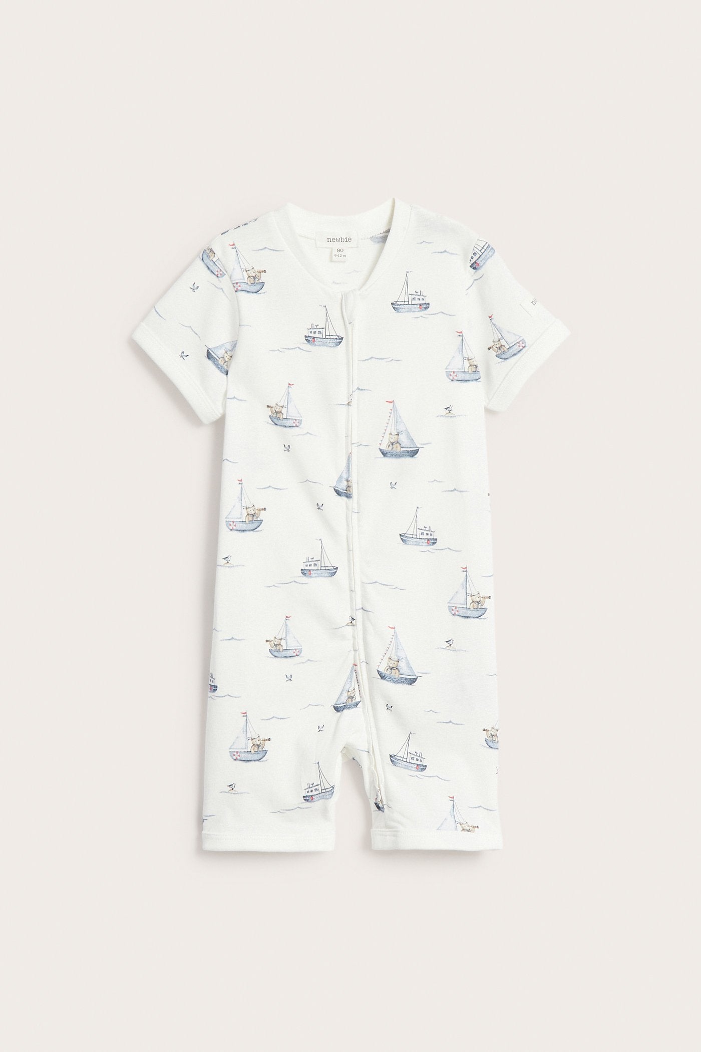 Baby white sailboat pyjamas