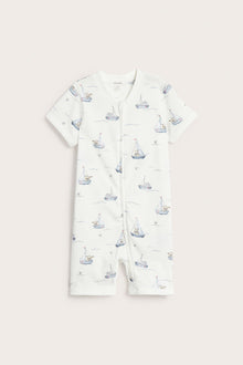 Baby white sailboat pyjamas