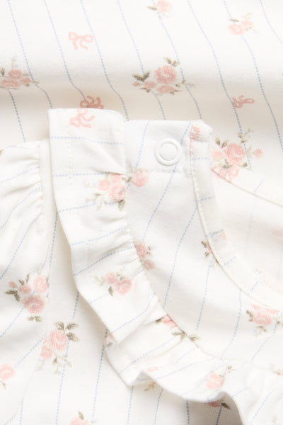 Baby floral pajamas with frills