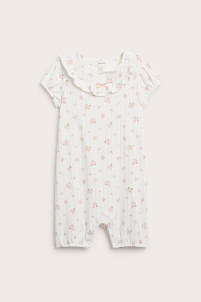 Baby floral pajamas with frills