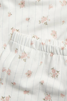 Kids floral pajama set with frill