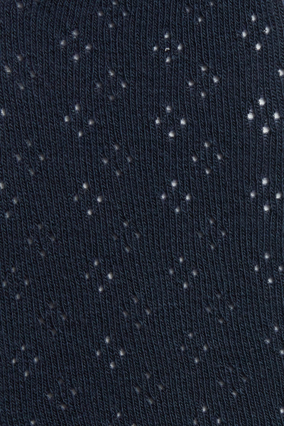 Kids blue eyelet-patterned tights
