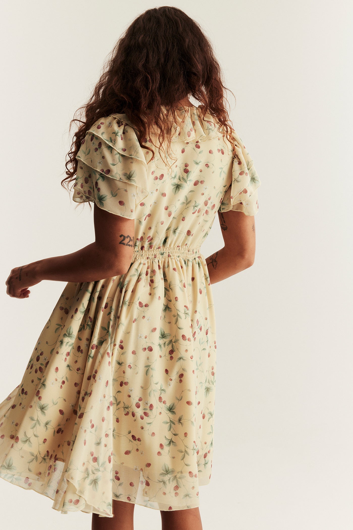 Women’s yellow wild strawberry dress