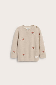 Baby knitted jumper with foxes
