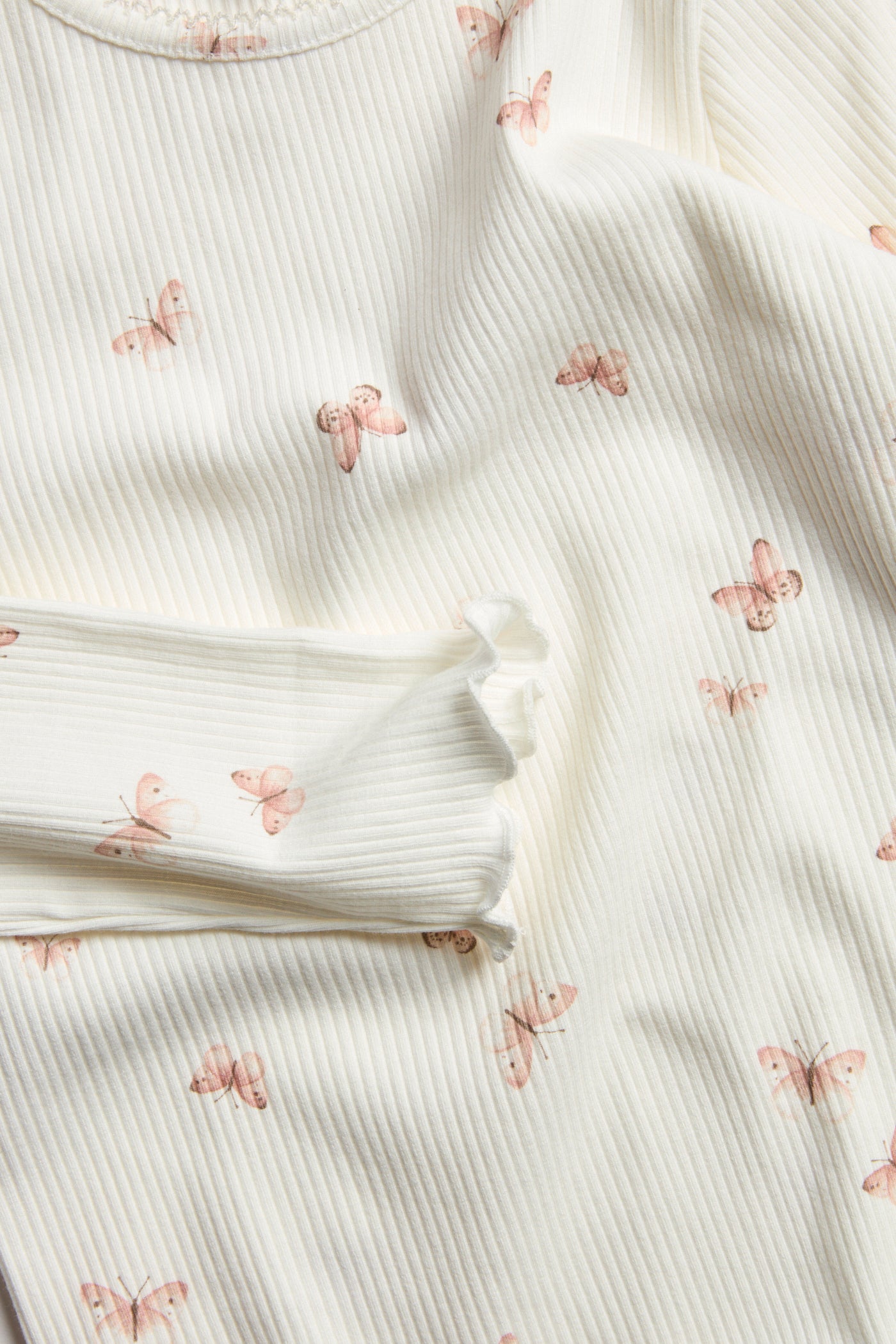 Baby & kids white top with butterfly print