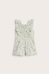 Kids floral woven jumpsuit