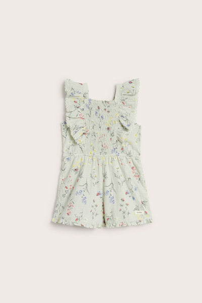 Kids floral woven jumpsuit