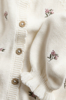 Baby cardigan with floral embroidery