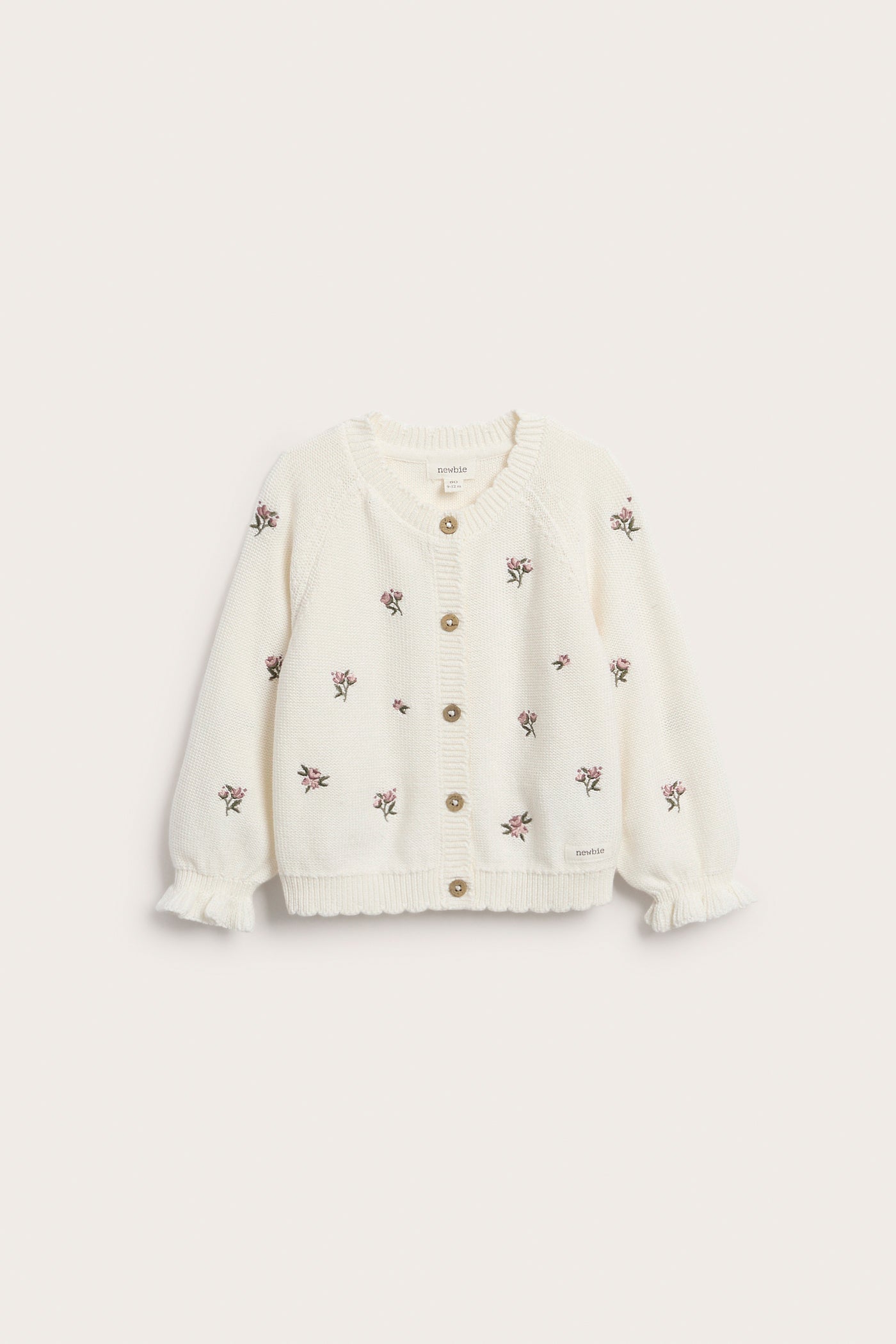 Baby cardigan with floral embroidery