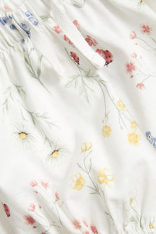 Baby white floral jersey shorts