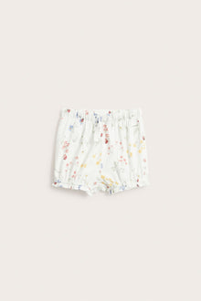 Baby white floral jersey shorts